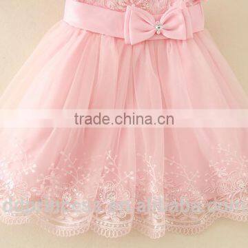 Lace Dress Fabric Summer Princess Children Girls Dress With Pink photo-4
