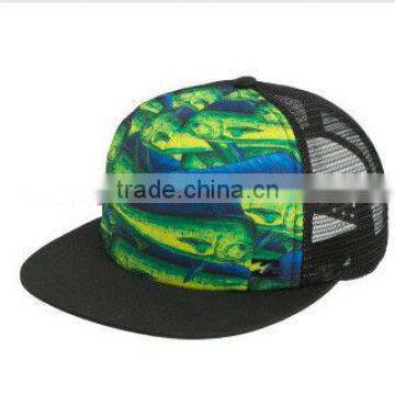 hawaiian print trucker cap