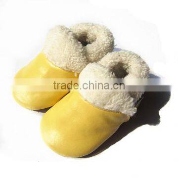 Baby Leather & Sherpa Lined Winter Moccs photo-4