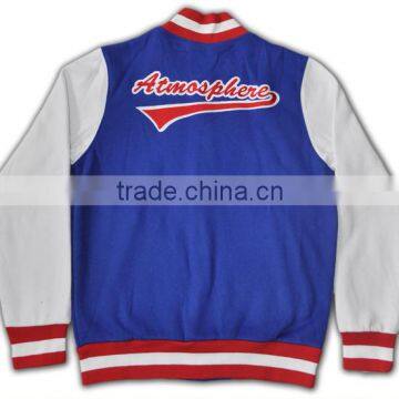 Wholesale High Quality Zip up Hoody Ribbed Cheap Starter Baseball Jackets photo-6