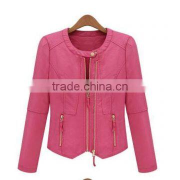 Pink Color!women Wear Leather Fashion Jacket photo-2
