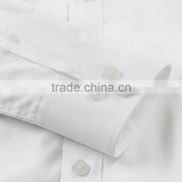 Pure White Autumn Shirt Man Shirt Classic Square Collar Design Dress Shirt photo-2