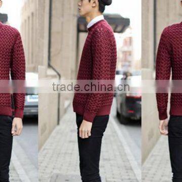 Crew Neck 3D Pattern Fashion Sweater for Men photo-3