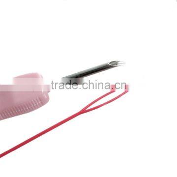 Stainless Steel Crochet Hook With Plastic Pink Handle 13.5cm x 1.8cm 15.6cm x 1.8cm, 1 Set photo-2