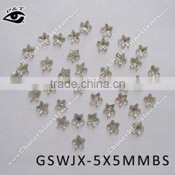 HOT FIX CHINESE RHINESTONE 5X5MM STAR SHAPE CRYSTAL CLEAR photo-2