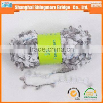  chiina fancy yarn supplier cheap sales high standard 100% polyester boucle yarn with balls for knitting