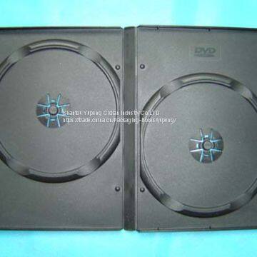 14mm rectange pp DVD Case DVD Cover DVD Box double Black china factory (YP-D802H)