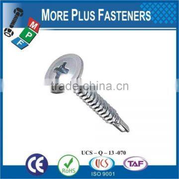 Made In Taiwan Modified Truss Head Wafer Head Phillips Drive Self Drilling Stainless Steel Zinc photo-4