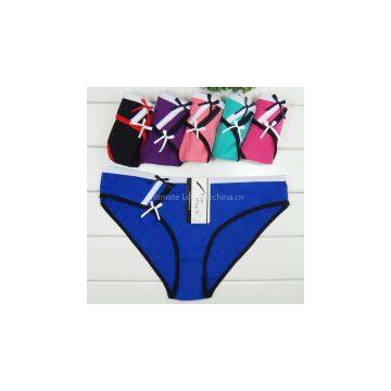 2015 New Spandex Cotton Bikini Pants Plain Women Short Brief Boyleg Lady Underpant Stretch Lady Panties Lingerie Intimate photo-3