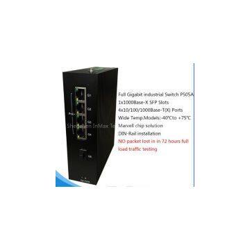 5-портовый промышленный неуправляемый PoE-коммутатор Ethernet с полной гигабитной скоростью