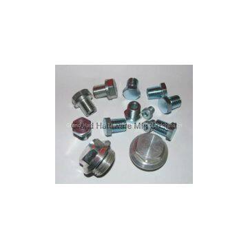 Steel oil drain plugs