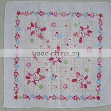 organic baby printed gauze hankerchief