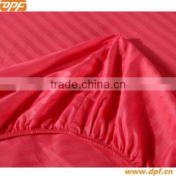 Red fitted sheet hotel textile