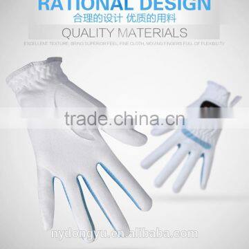 top quality white blue golf gloves/ women fashion golf gloves/ man and women golf gloves