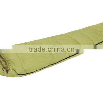 HOT 210T nylon mummy manufacturer yellow sleeping bag