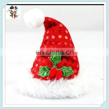 Xmas Party Fancy Dress Clip On Mini Sequin Christmas Santa Hats HPC-1080