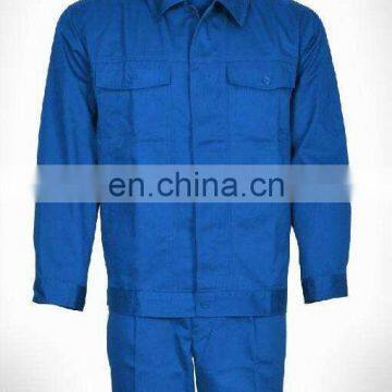 Blue Color CVC cotton work uniform soft fabric uniform
