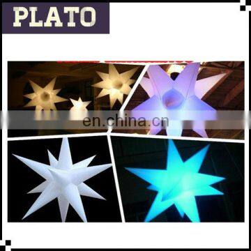 LED light inflatable star for party and festival,colorful inflatable star