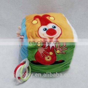 educational toys baby stuffe toys four blocks clown bell inside plush toys