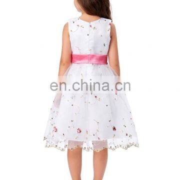 Grace Karin Cute Sleeveless White Lace Girl Party Wear Western Dress CL007553-1 photo-3