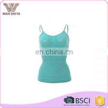 Nylon shapewear spaghetti straps fresh color ladies seamless body shaper