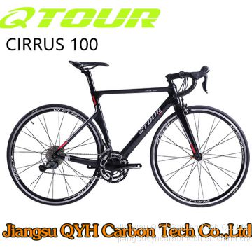 QTOUR 700C Full Carbon Fiber Road Bicycle Cirrus 100 V Brake Aero carbon road Bicycle