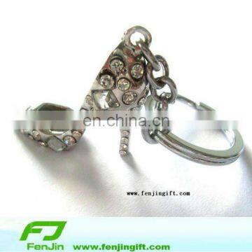 diamond metal high-heeled shoes keychain