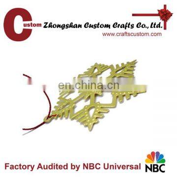 custom metal gold snowflake wholesale christmas ornament suppliers