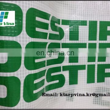 Leno Scaffolding PE Tarpaulin Sheet 1.5x40m, with logo printing, OPP film printing