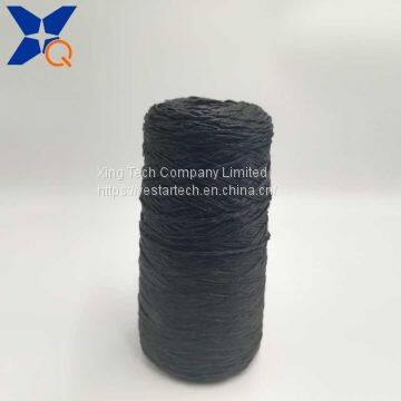 carbon 20D nylon filaments outer ring intermingling with black polyester FDY 75D by 30 plies for touch screen gloves-XTAA041