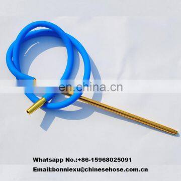 JG 1.5m 1.8m Blue Shisha Hookah Silicone Hose with Long Aluminum Handle