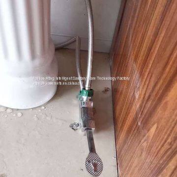 Foot Operate Brass With Chrome Basin Tap Cold Only Toilet Tap Hospital Washing Tap photo-5