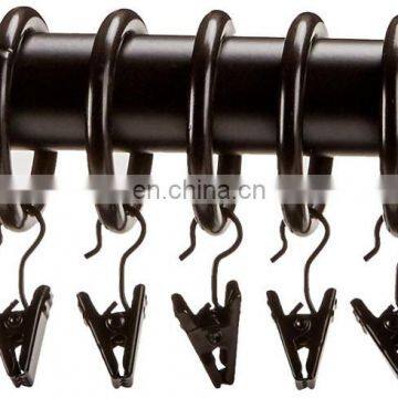 Brown Metal Shower Curtain Rings Hook Clip 12 Pack O Ring Design for Bathroom photo-4