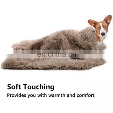 Cat Dog Faux Fur Pet Blanket Sleep Mat Reversible Double Layer Washable Pet Blanket Winter photo-5