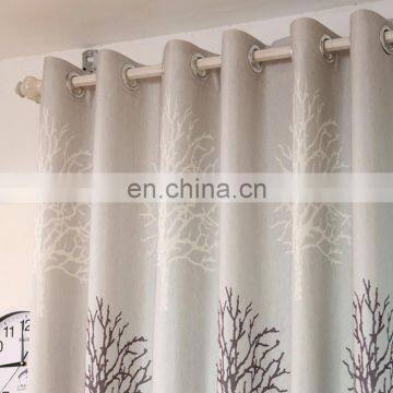 Manufacture Wholesale Custom Simple Cotton and Linen Printed Semi-shading Bedroom Living Room Curtain and Window Screen photo-4