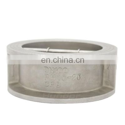 Bundor Class150 DN100 stainless steel dual plate check valve price list