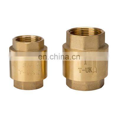 3/4''Factory high quality brass vertical hydraulic foot spring non-return check valve