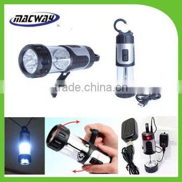 5+12led crank dynamo rechargeable emergency light