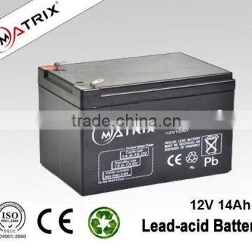 12 volt 14 amp lead acid battery for control panel