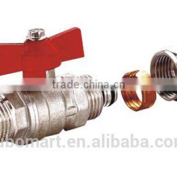 good quality mini brass ball valve butterfly handle factory price