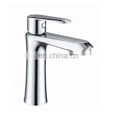 Apartment Bathroom Basin Faucet Brass Single Handle Long Neck Water Basin Mixer Taps