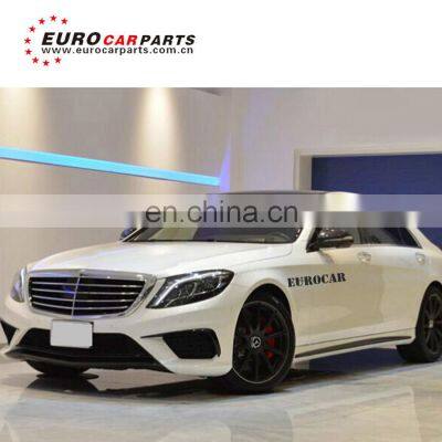 S-Class W222 S63 OEM Style Carbon Fiber Material Body Kit 2014-2017y Body Parts and Body Set Front and Rear Lip Side Skirts photo-2