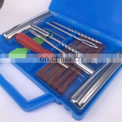 Tire Puncture Repair Kit Tubeless Emergency Tire Repair Tool Kit Case Plug Needle Tubeless Tires Insert Spiral Hex photo-2