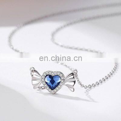 Accessories Jewelry Wholesale Sterling Silver Custom Women 925s Heart Pattern Pendant Necklace