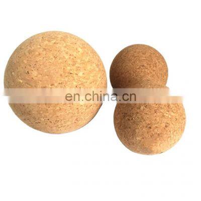 Wholesale High Density Natural Cork Massage Peanut Ball Customized Logo Neck Foot Massage Ball photo-2
