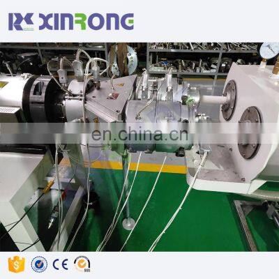 PVC UPVC double pipe extruder machine /plastic one mold two pipe extrusion line