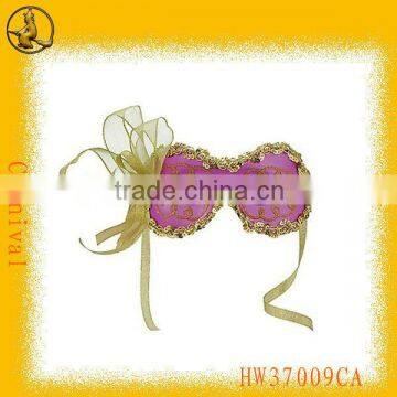 Funky Rose Plastic Masks with Lace Decoration