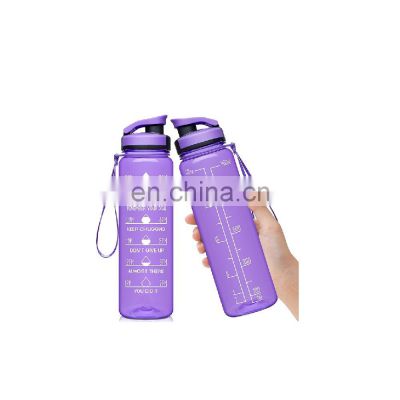 Factory directly BPA free custom widely used durable eco-friendly sport time marker frosted plastic bottle