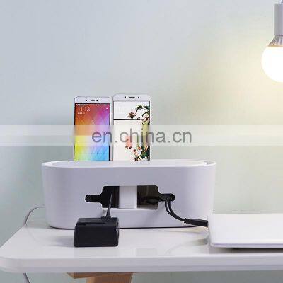Heat Dissipation Plastic Cable Tray Electric Wire Storage Table Use Cable Organizer ABS Plastic Socket Organizer With Lid photo-5