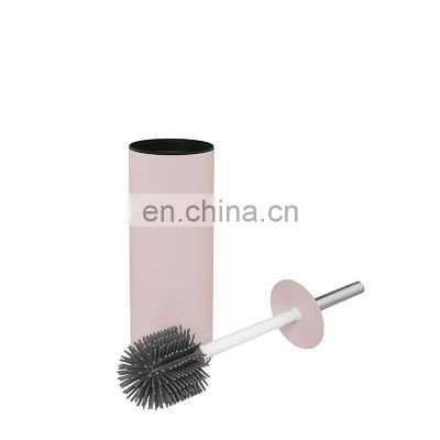 deep cleaning toilet brush and holder Set  bathroom cleaning toilet brush with Lid toilet brush and holder silicone